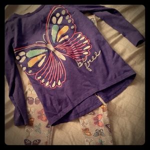 Butterfly Top (chic split in back) and Leggings
